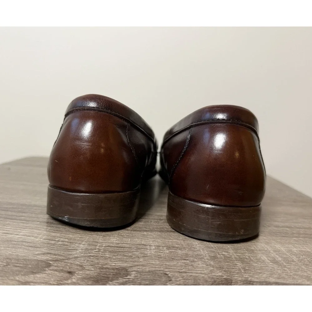 Vintage Cole Haan Mens Loafer Sz 9.5 Cordovan Kiltie Monk American Handsewn